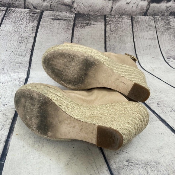 Steve Madden Corizon Wedge Open Toe Sandal Beige Womens Size 8.5 - Picture 7 of 10